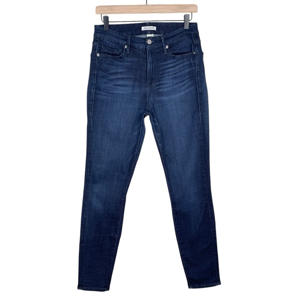 Good American Good Waist Crop Jeans Womens 27 High Rise Stretch Denim Casual - Picture 2 of 10